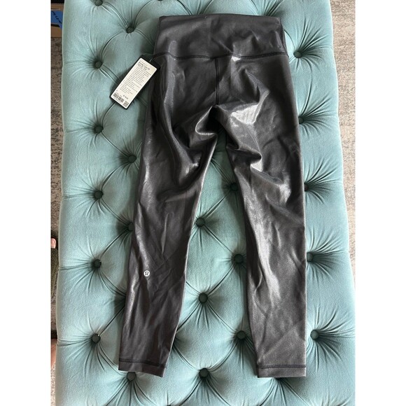 Lululemon Wunder Train HR Tight 28"*Foil Radiate Foil Print Black size 6 - Picture 2 of 8